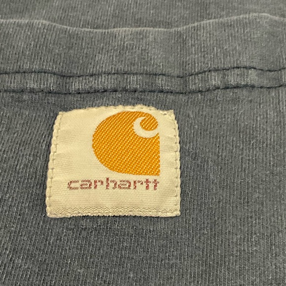 Carhartt Men's Original Long Sleeve Tee - Dusty Navy XL - Picture 4 of 7